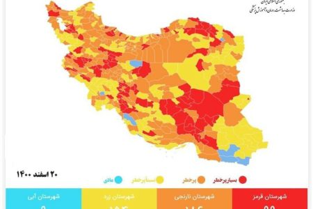 ۶ شهرستان آذربایجان غربی همچنان در وضعیت قرمز