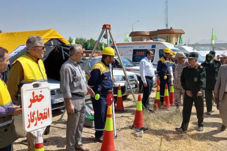 بازدید جانشین فرمانده سپاه آذربایجان غربی و فرماندار ارومیه از محل استقرار نیروهای شرکت گاز استان در رزمایش الی بیت المقدس ۱۲