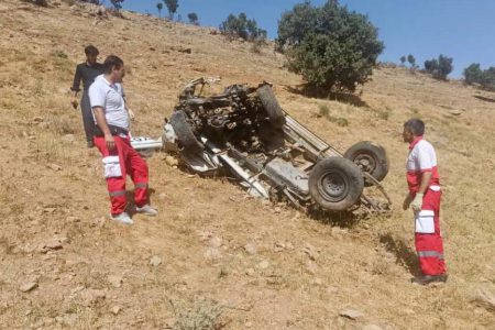 ۴ نفر فوتی و ۲ نفر مصدوم در حادثه سقوط خودروی هایلوکس به دره در محور مهاباد به سردشت