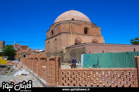 گزارش تصویری از محوطه‌سازی مسجد جامع ارومیه