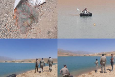 جمع آوری ۴۰۰ متر تور ماهیگیری صید غیرمجاز در شهرستان ارومیه