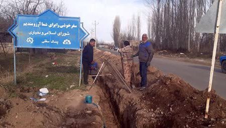 توسعه ۱۵۰ متر شبکه آبرسانی روستای پسک شهرستان خوی