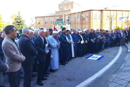 تجمع مردم ارومیه در محکومیت حمله رژیم صهیونیستی به بخش کنسولی سفارت ایران در دمشق