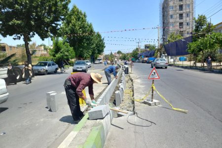 ایمن‌سازی مسیر تردد وسایط نقلیه در خیابان نسیم ارومیه