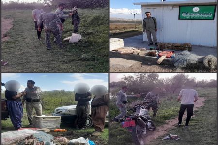 ۶ صیاد غیرمجاز در تالاب نوروزلو میاندوآب دستگیر شدند