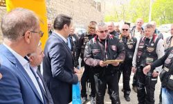 استقبال از موتورسواران لهستانی در مرز بازرگان