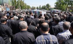 تشییع پیکر پاک ۶ شهید پدافند هوایی ارومیه در پی تجاوز رژیم صهیونیستی