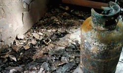 انفجار کپسول گاز در خیابان عدالت ارومیه با یک مصدوم