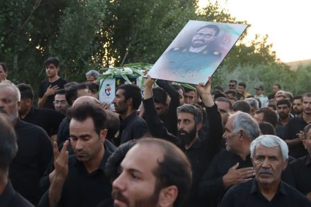 تشییع پیکر شهید اسماعیل پاشایی در باروق همزمان با اربعین حسینی