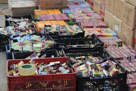 ضبط ۱۲۰۰ بسته تنباکوی قاچاق در میاندوآب