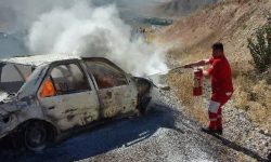 واژگونی و آتش‌سوزی پژو ۴۰۵ در محور ارومیه – سرو / یک مصدوم