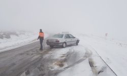 گردنه مائین بلاغ تکاب برفی است